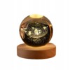 SZKLANA KULA Lampka 3D NOCNA 6cm Zasilana USB dla DZIECI Układ Słoneczny - miniatura 1
