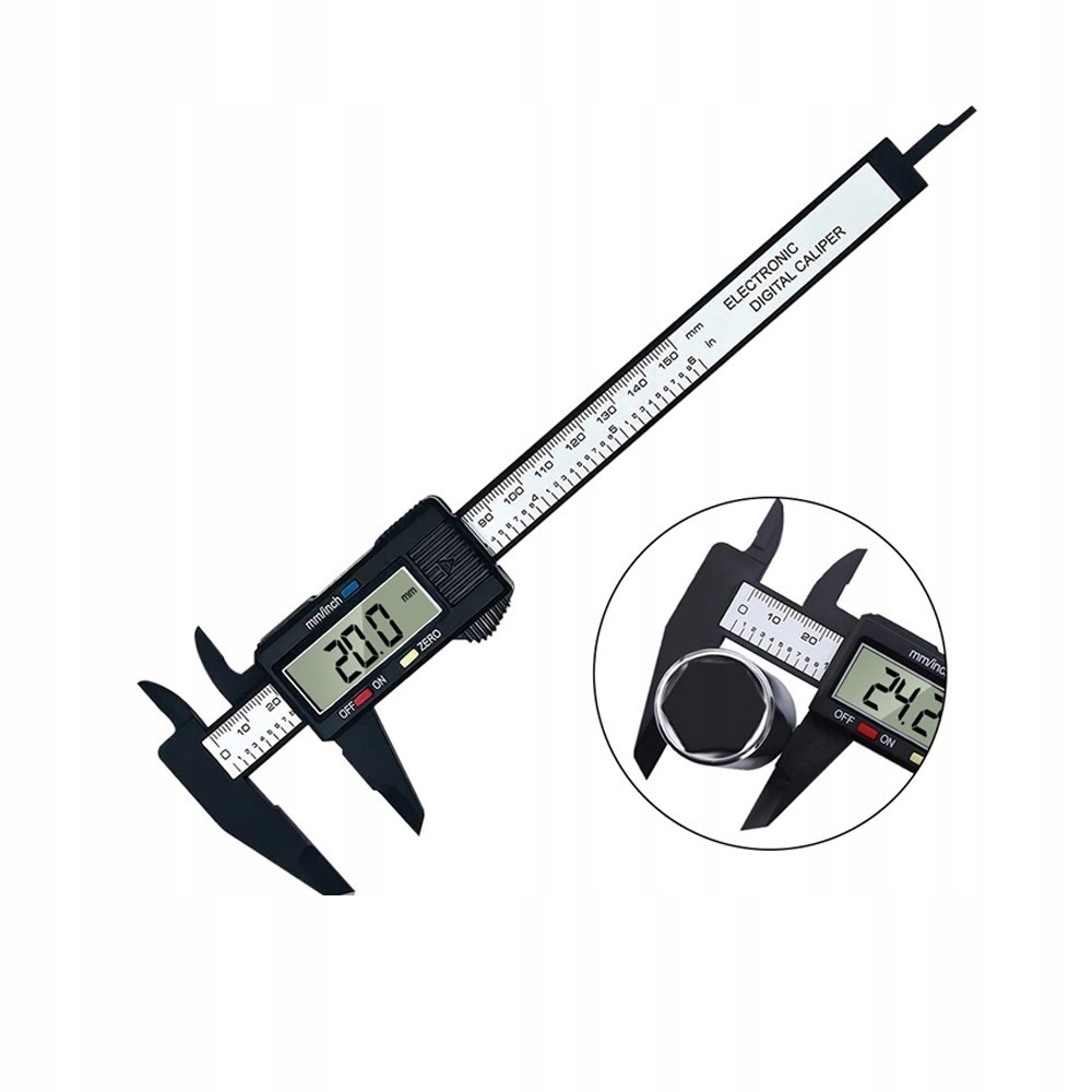 SUWMIARKA Elektroniczna 150mm LCD CYFROWA Dokładna - zdjęcie 5