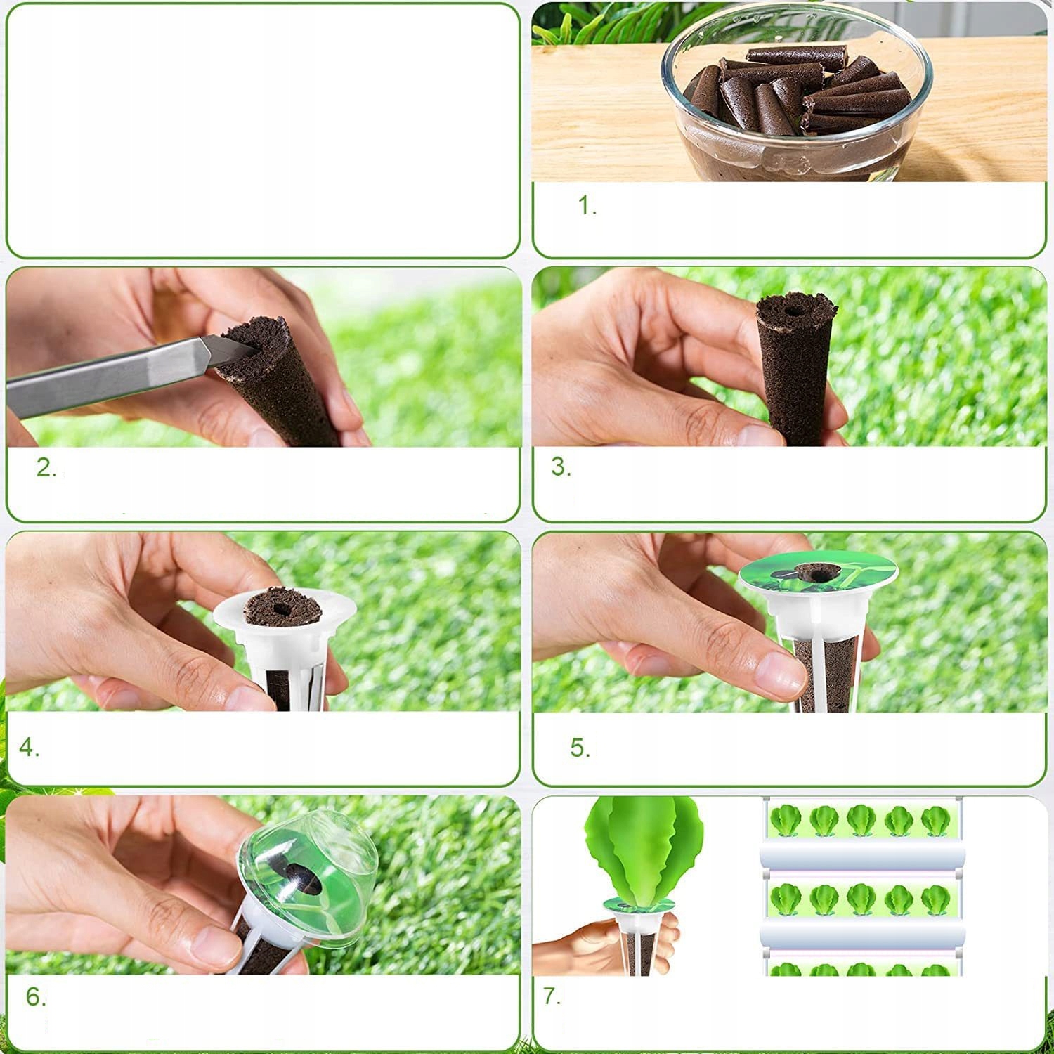 ROZSADA ZESTAW STARTOWY INSPEKT SADZONKI 120 WKŁADÓW PODŁOŻE HYDROPONIKA - obrazek 2