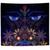 Dekoracja ŚCIENNA UV OBRAZ Fluorescencyjny GOBELIN ODBLASK 150x150cm Oczy - miniatura 1