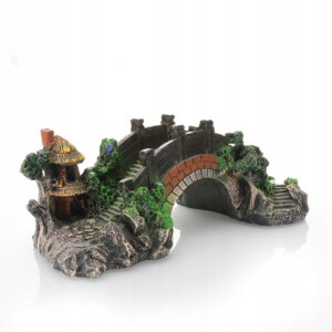 DEKORACJA DO AKWARIUM OZDOBA AKWARIOWA PIĘKNY MOST DO AKWARIUM XXL 28cm - miniatura 3