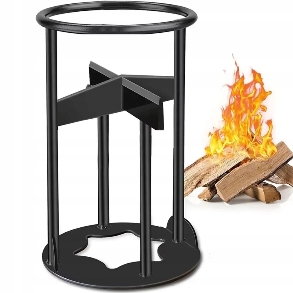 STOJAK DO CIĘCIA DREWNA RĘCZNA ŁUPARKA ŻELIWNA OPAŁ KOMINKA OGNISKO 27x14cm