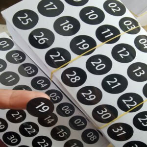 Naklejki 1-100 CYFRY Numery CZARNE OZNACZANIE Numerowanie 5 ARKUSZY 500 szt - miniatura 10