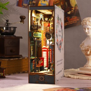 DIY Drewniane PUZZLE 4D OŚWIETLENIE LONDYŃSKA ULICZKA PODPÓRKA DO KSIĄŻEK - miniatura 14