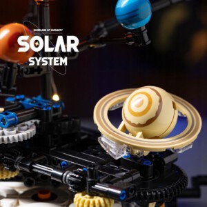 Klocki KONSTRUKCYJNE Ruchomy UKŁAD SŁONECZNY ZIEMIA SŁOŃCE KOSMOS LED - miniatura 7