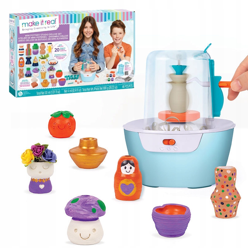 ZESTAW GARNCARSKI KREATYWNA ZABAWKA DLA DZIECI CERAMIKA GLINA PREZENT