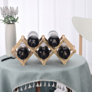 Stojak na WINO Trunki DREWNIANY Sosnowy 5miejscowy - miniatura 5