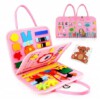 Tablica MONTESSORI Walizka EDUKACYJNA Sensoryczna dla DZIECI Manipulacyjna - miniatura 1