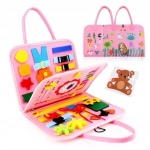 Tablica MONTESSORI Walizka EDUKACYJNA Sensoryczna dla DZIECI Manipulacyjna