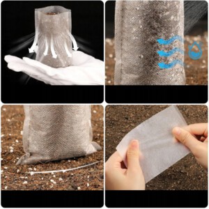 WORECZKI do SADZENIA ROŚLIN SADZONEK ROZSADA Biodegradowalne 100szt 8x10cm - miniatura 10