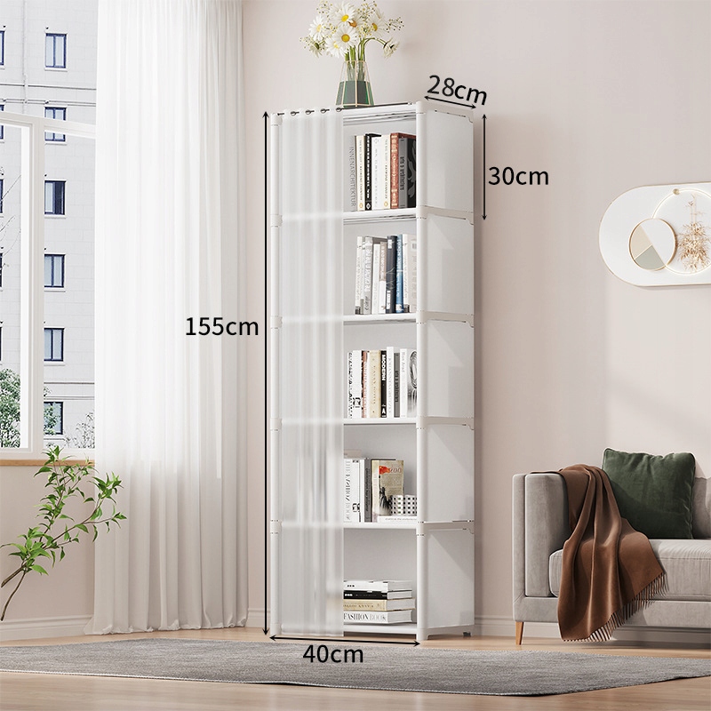 SZAFA Modułowa SKŁADANA Wieszak GARDEROBA na UBRANIA Metalowa 155x28x40 cm - obrazek 2