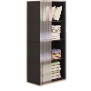 SZAFA Modułowa SKŁADANA Wieszak GARDEROBA na UBRANIA Metalowa 125x28x40cm