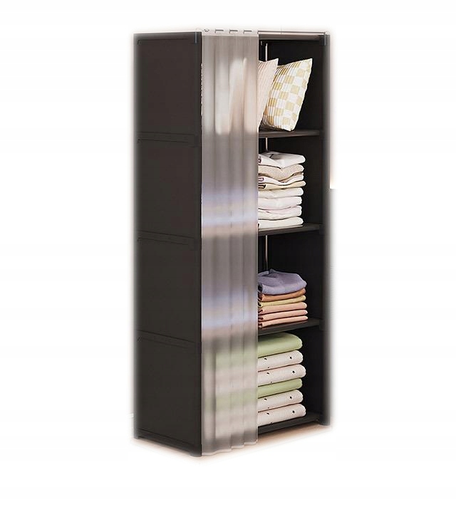 SZAFA Modułowa SKŁADANA Wieszak GARDEROBA na UBRANIA Metalowa 125x28x40cm