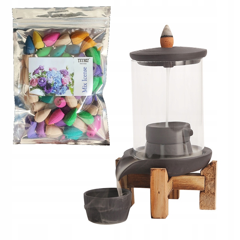 WODOSPAD Kadzidło CERAMICZNY +50 WKŁADÓW Kominek