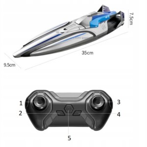 MOTORÓWKA ZDALNIE STEROWANA 30km/h Torpeda LED 60 minut 2xBATERIE SZYBKA - miniatura 13