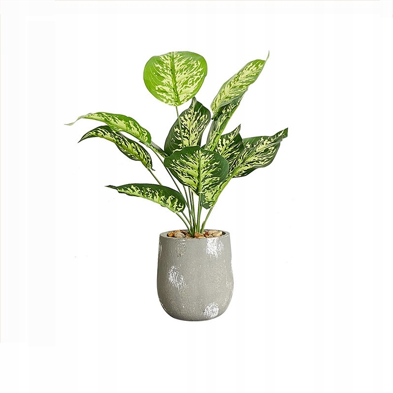 SZTUCZNA ROŚLINA KWIAT W DONICZCE DO DOMU BIURA REALISTYCZNA DIEFFENBACHIA - obrazek 4