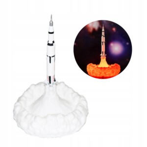 LAMPA LAMPKA NOCNA RAKIETA DLA DZIECI DO SYPIALNI STOJĄCA KOSMICZNA USB