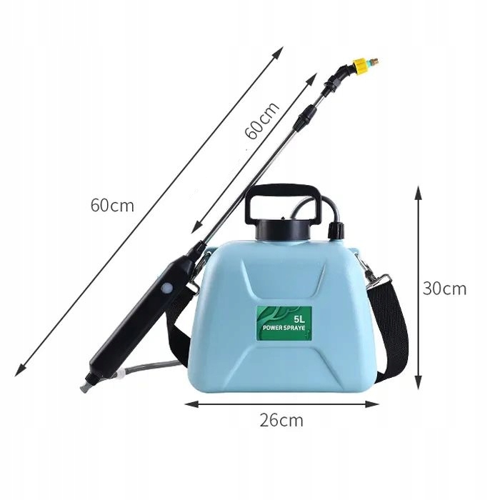 OPRYSKIWACZ AKUMULATOROWY PLECAKOWY ELEKTRYCZNY 5L AUTOMAT OGRODOWY USB - obrazek 6