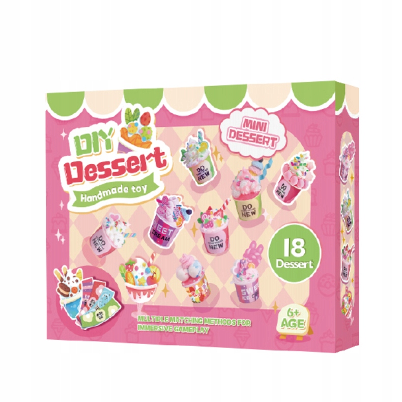 Zabawka DIY KOLOROWE DESERY LODY POSYPKI Zrób to Sam SENSORYCZNA XL ZESTAW - obrazek 2