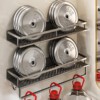 PÓŁKA KUCHENNA Pojedyncza Haczyki Łazienkowa PRYSZNICOWA METALOWA Alu 60cm - miniatura 8