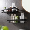 PÓŁKA Metalowa PRYSZNICOWA Czarna LOFT Podwójna 2x - miniatura 6