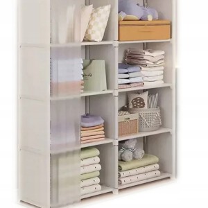 SZAFA Modułowa SKŁADANA Wieszak GARDEROBA na UBRANIA Metalowa 125x28x80 cm - miniatura 11