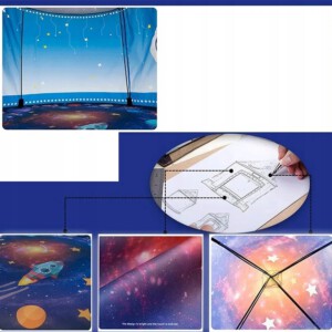 NAMIOT DLA DZIECI DO POKOJU DOMU OGRODU STATEK KOSMICZNY RAKIETA 135x100cm - miniatura 11