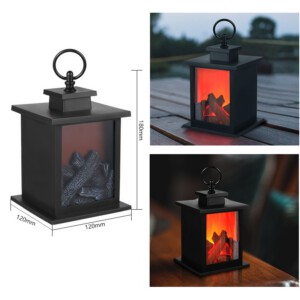 OZDOBNY DEKORACYJNY KOMINEK LED na BATERIE PALENISKO Lampion OGRODOWY LAMPA - miniatura 3