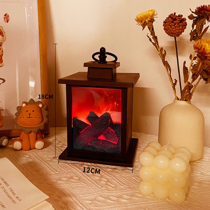 OZDOBNY DEKORACYJNY KOMINEK LED na BATERIE PALENISKO Lampion OGRODOWY LAMPA - obrazek 8