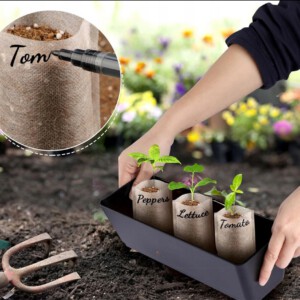 WORECZKI do SADZENIA ROŚLIN SADZONEK ROZSADA Biodegradowalne 100szt 8x10cm - miniatura 8