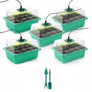 MINI SZKLARNIA LED 5x Lampek 5x Szklarni USB Regulowana wentylacja ROZSADA