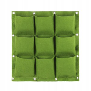 Doniczka WISZĄCA FILC Kaskada WARZYW ZIÓŁ TRUSKAWEK Ogród ZIELNIK 9 miejsc - miniatura 2