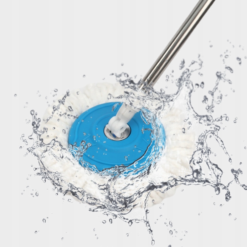 MOP OBROTOWY OKRĄGŁY DWA WKŁADY WIADRO WYCISKACZ NIEBIESKI - zdjęcie 15