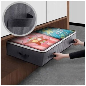 POKROWIEC NA POŚCIEL do PRZECHOWYWANIA Poduszki KOCE Pod ŁOŻKO 100x50x18cm - miniatura 3