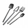 ZESTAW KOMPLET SZTUĆCÓW STAL NIERDZEWNA NÓŻE WIDELCE ŁYŻKI 32szt CZARNE MAT - miniatura 1