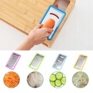 DESKA DO KROJENIA DREWNIANA WIELOFUNKCYJNA Z 3 SZUFLADAMI Z TARKAMI PREZENT - miniatura 4