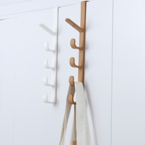 WIESZAK NA DRZWI NA RĘCZNIKI UBRANIA Uniwersalny 5-miejscowy BIAŁY - miniatura 6