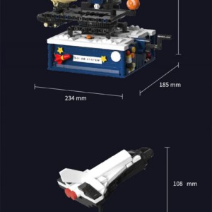 Klocki KONSTRUKCYJNE Ruchomy UKŁAD SŁONECZNY ZIEMIA SŁOŃCE KOSMOS LED - miniatura 16