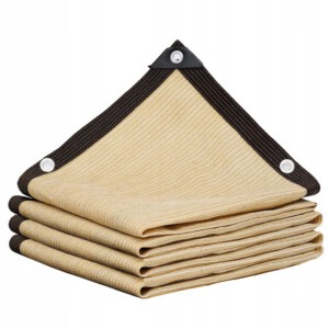 PLANDEKA SIATKA OGRODOWA CIENIUJĄCA 85-90% z OCZKAMI 3x3 KREMOWA Wzmacniana - miniatura 2