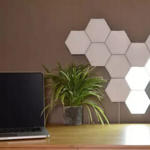 ZESTAW 8 SZTUK LAMPA LED NA ŚCIANĘ HEXAGON SZEŚCIOKĄT BIAŁA DOTYK Kwantowa - miniatura 11