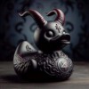 Kaczka KĄPIELOWA GOTHIC duck HEAVY METAL Czarna 15cm do WANNY PREZENT - miniatura 7