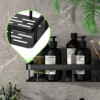PÓŁKA Metalowa PRYSZNICOWA Czarna LOFT Podwójna 2x - miniatura 3