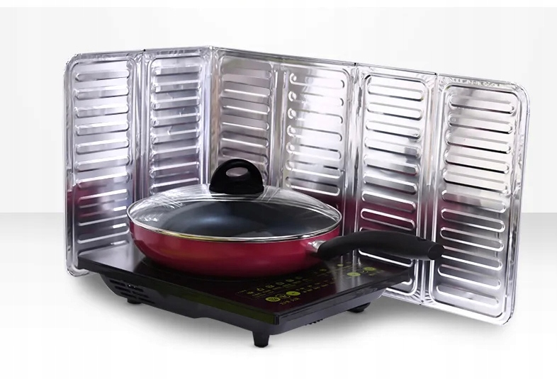 EKRAN do smażenia OSŁONA ALU przeciw ROZPRYSKOM OLEJU Czysta KUCHNIA 1szt - obrazek 2