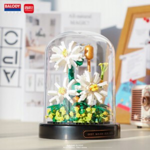 Klocki KWIATKI w SZKLE LAS SŁOIKU MAKROKLIMAT DEKORACJA PREZENT STOKROTKA - miniatura 3