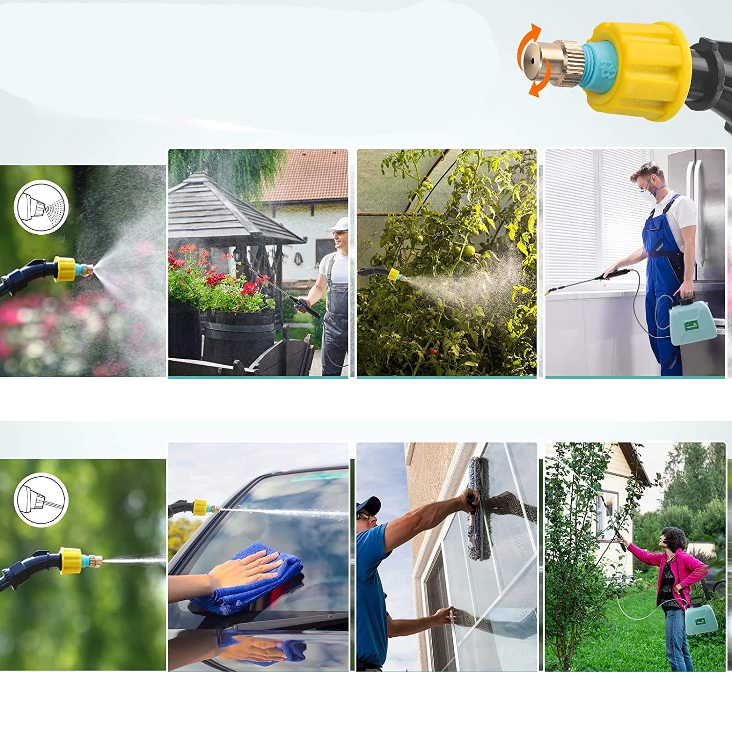 OPRYSKIWACZ AKUMULATOROWY PLECAKOWY ELEKTRYCZNY 5L AUTOMAT OGRODOWY USB - obrazek 10