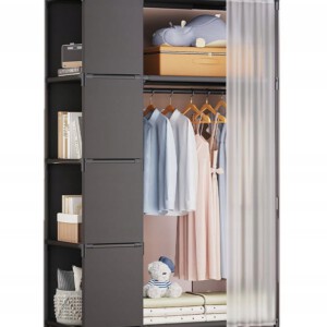 SZAFA Modułowa SKŁADANA Wieszak GARDEROBA na UBRANIA Metalowa 163x45x89 cm