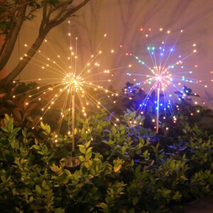 Lampka SOLARNA Ogrodowa KOLOROWA Fajerwerki 200 LED ŚWIĄTECZNA DEKORACYJNA - miniatura 11