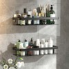 PÓŁKA Metalowa PRYSZNICOWA Czarna LOFT Podwójna 2x - miniatura 7