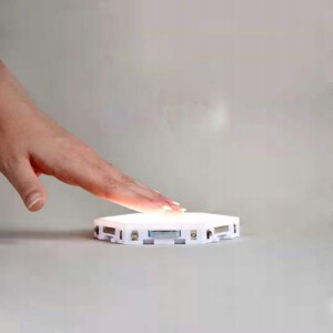 ZESTAW 8 SZTUK LAMPA LED NA ŚCIANĘ HEXAGON SZEŚCIOKĄT BIAŁA DOTYK Kwantowa - miniatura 7