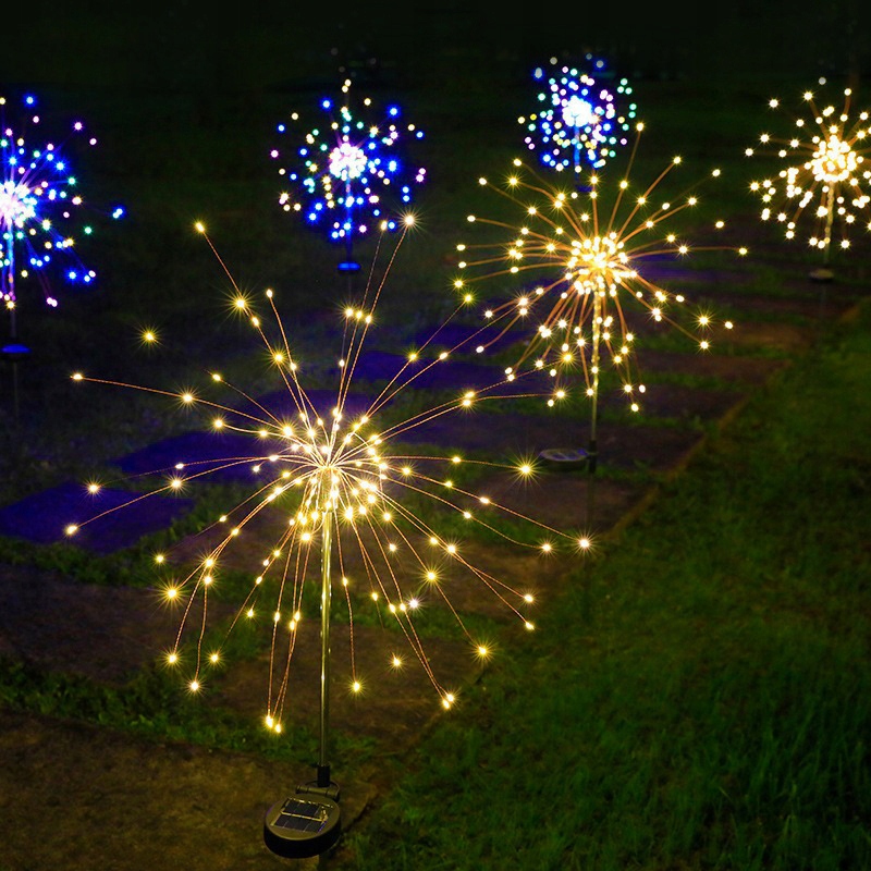 Lampka SOLARNA Ogrodowa KOLOROWA Fajerwerki 200 LED ŚWIĄTECZNA DEKORACYJNA - zdjęcie 5